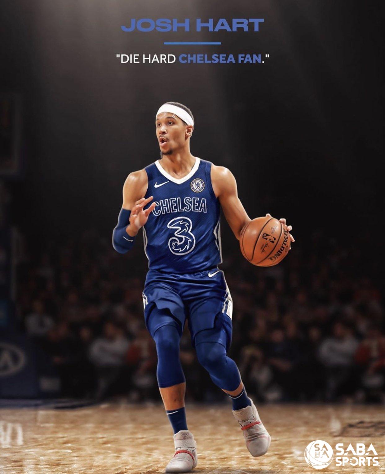 Josh Hart khoe áo Chelsea