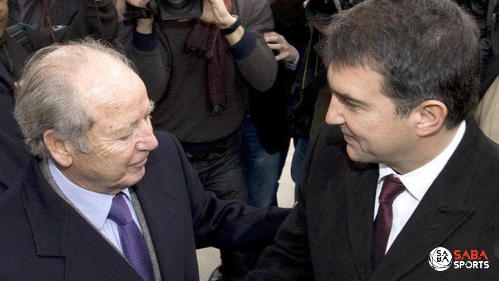 Cựu chủ tịch Josep Lluis Nunez và Joan Laporta