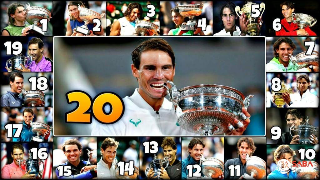 Nadal đã bắt kịp thành tích vô địch Grand Slam của Federer