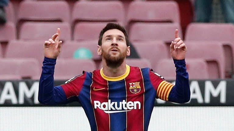 Messi mang lại lợi thế dẫn bàn cho đội nhà ở phút 32.