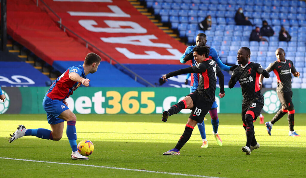 Minamino có 1 lần lập công vào lưới Crystal Palace mùa này