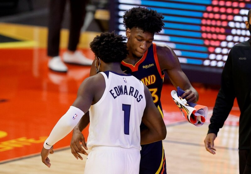 Anthony Edwards và James Wiseman là 2 lượt pick đầu ở kỳ Draft đầu năm