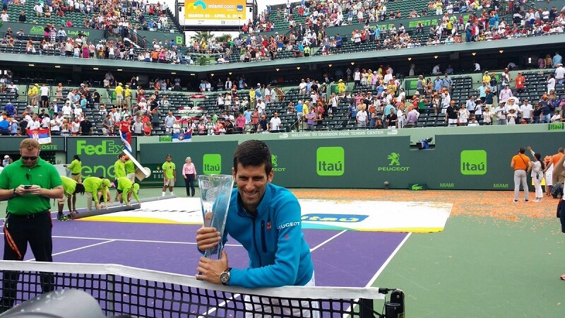 Djokovic tại Miami Open 2016. (Ảnh: Twitter/Novak Djokovic)