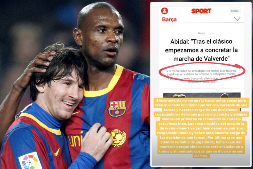 Messi đã phản bác lại nhận xét của Abidal một cách gay gắt