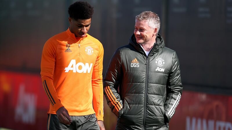 Solskjaer rất quan tâm đến sức khỏe của Rashford. (Ảnh: Manchester United)