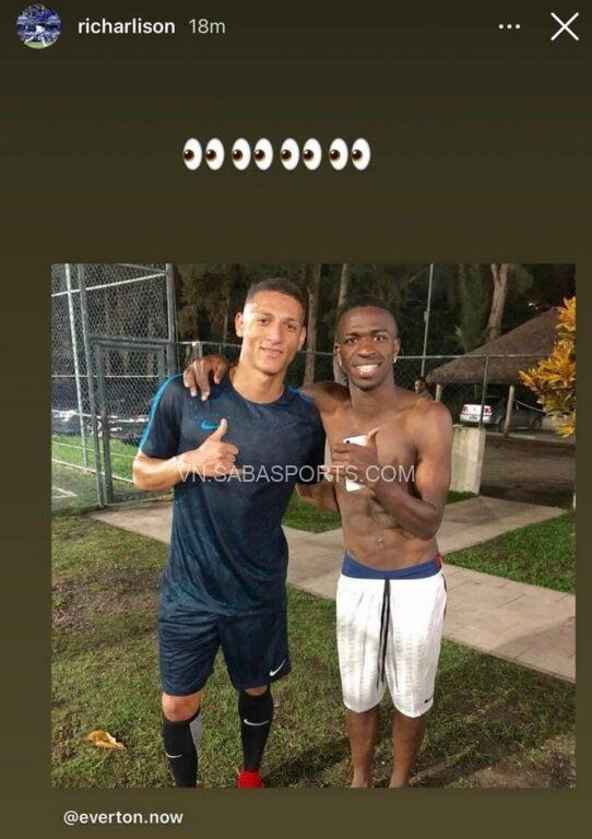 Pha 'ăn mừng ké' của Richarlison. (Ảnh: Instagram)