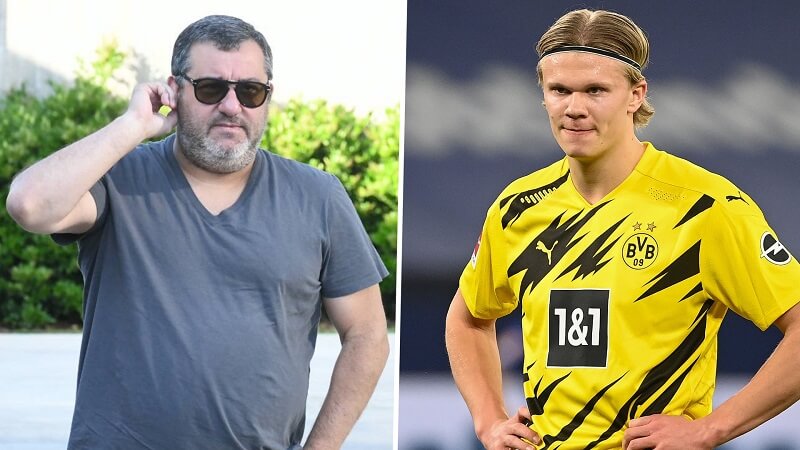 Raiola: "Dortmund không muốn bán Haaland..."