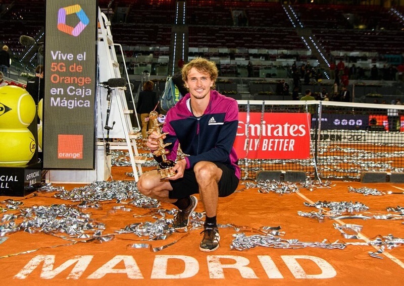 Madrid Open là danh hiệu thứ hai của Zverev từ đầu năm. (Ảnh: Twitter)