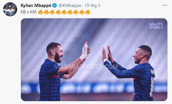 Mbappe rất vui vì được sát cánh cùng Benzema tại ĐT Pháp