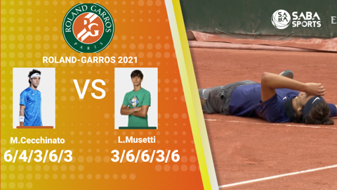 Marco Cecchinato vs Lorenzo Musetti - vòng 3 Roland Garros