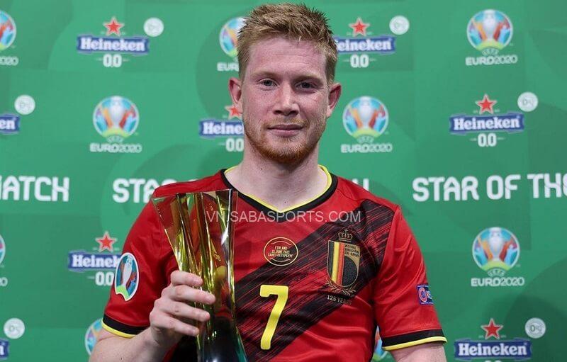 De Bruyne đoạt giải Star of the match. (Ảnh: Twitter)