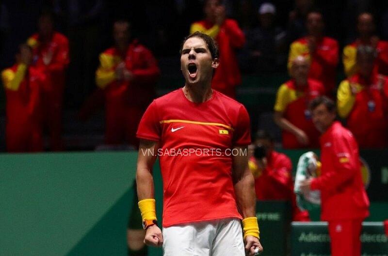 Nadal ăn mừng khi đăng quang Davis Cup 2019. (Ảnh: Twitter)