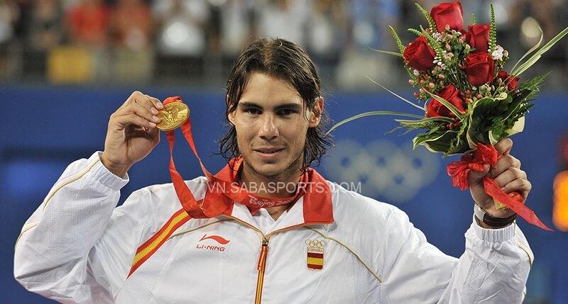 Nadal vô địch Olympic 2008. (Ảnh: Tennis365)