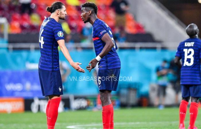 Pogba và Rabiot đã có những tranh cãi ngay trên sân