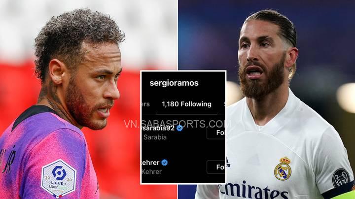 Ramos gần đây đã theo dõi một loạt các cầu thủ PSG trên Instagram