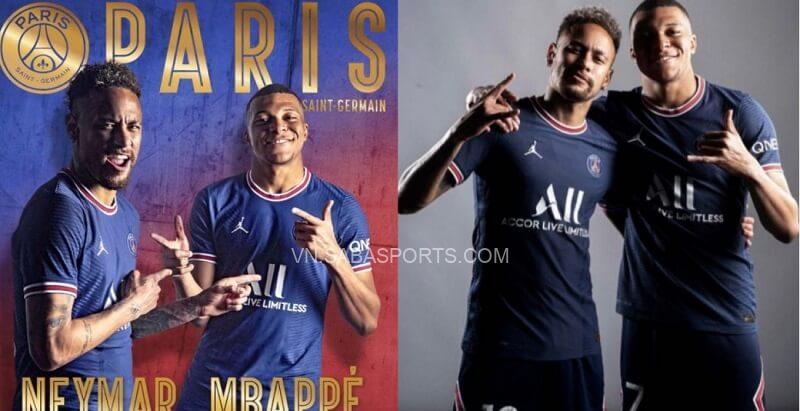 Neymar và Mbappe trong bộ ảnh mới. (Ảnh: Twitter)