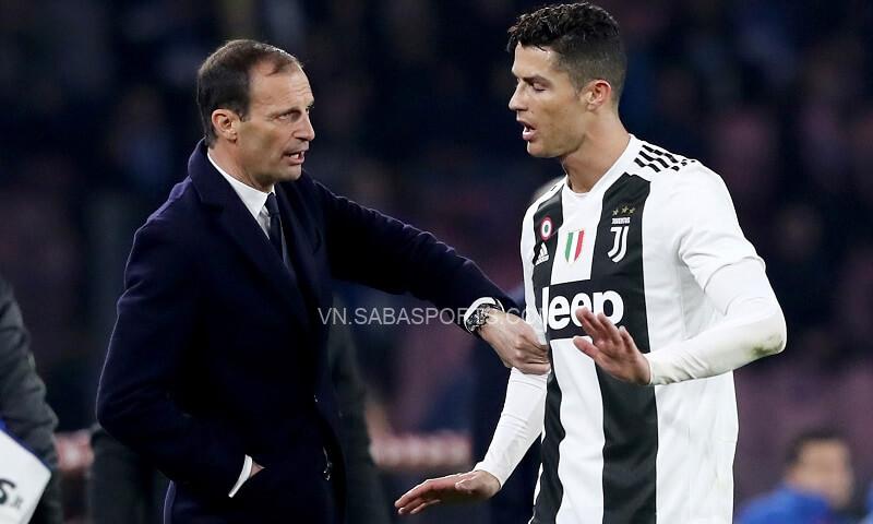 Allegri một lần nữa hợp tác cùng Ronaldo. (Ảnh: Twitter)