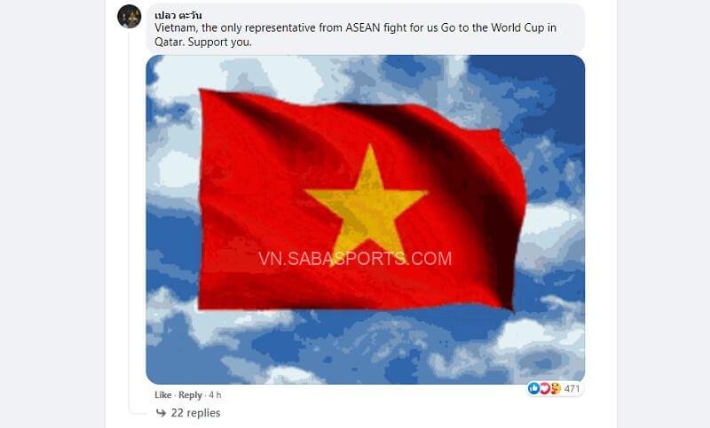 Một tài khoản đăng ảnh lá cờ Việt Nam. (Ảnh: Facebook)