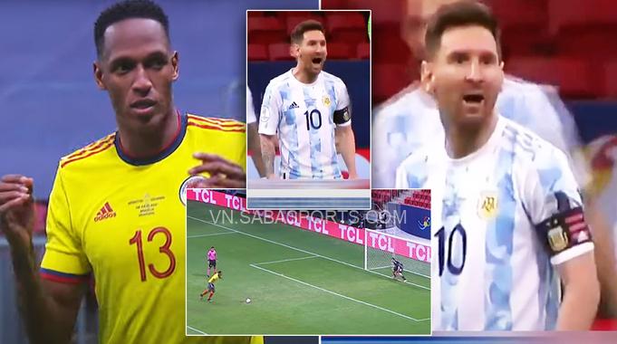 Messi rất phấn khích khi Mina đá hỏng 11m