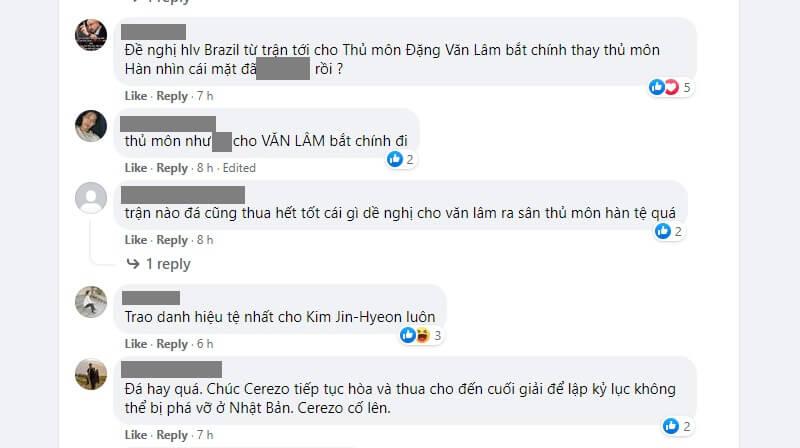 Phản ứng của người hâm mộ Việt Nam. (Ảnh: Facebook)