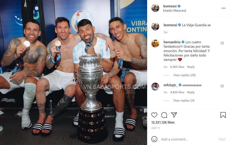 Messi cùng các đồng đội. (Ảnh: Instagram)