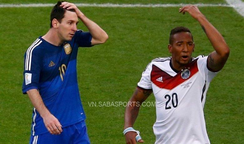 Boateng từng có một chiến thắng vẻ vang trước Messi tại World Cup 2014