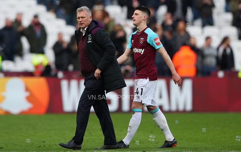 HLV David Moyes tuyên bố Rice chỉ rời West Ham nếu CLB này nhận được hơn 100 triệu bảng