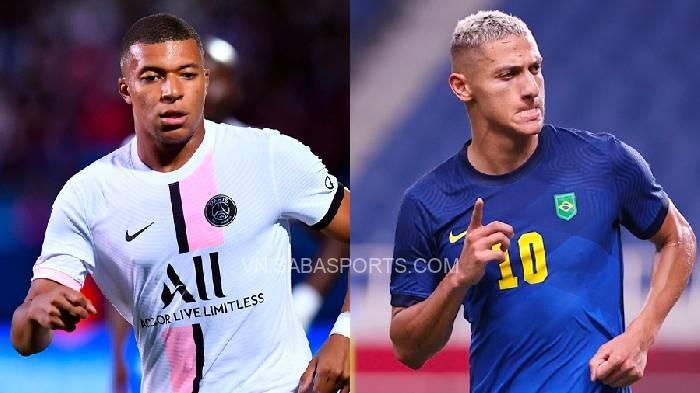 Richarlison được cân nhắc để thế chỗ Mbappe ở PSG