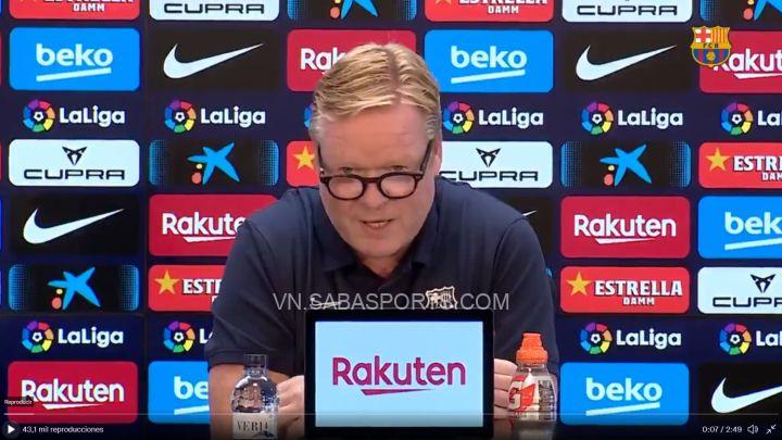 Koeman tự ý đọc một bài phát biểu với những tình tiết mang tính nội bộ