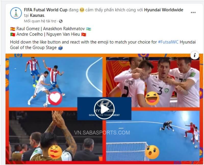 Bàn thắng của Văn Hiếu (cuối) được FIFA đánh giá cao