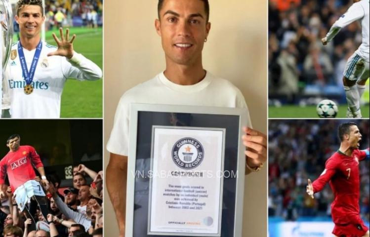 Các kỷ lục Guiness của CR7 đa dạng ở trong lẫn ngoài sân cỏ