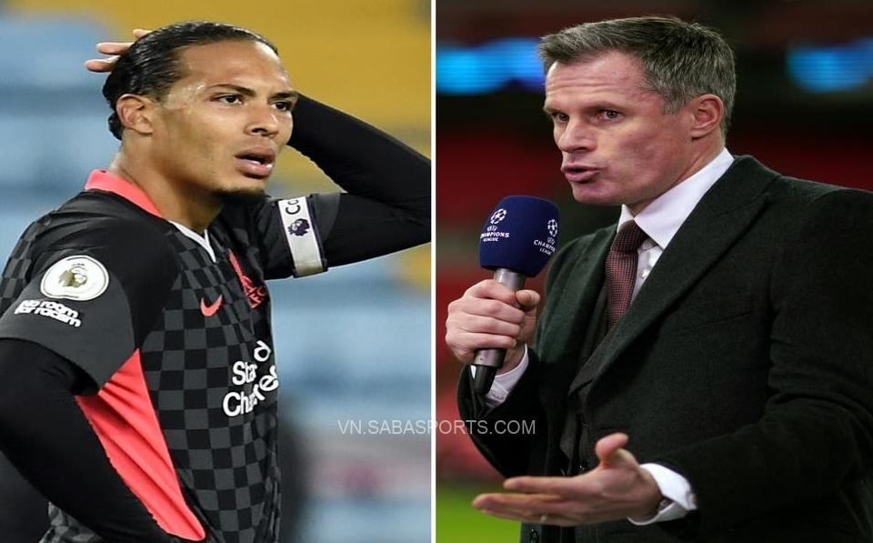 Carragher không đánh giá quá cao phong độ hiện nay của Van Dijk