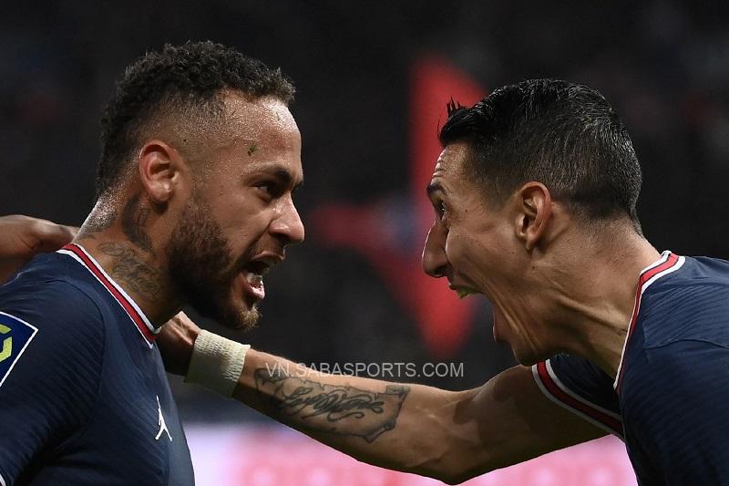 Neymar và Di Maria đã giúp PSG giành thắng lợi trong những phút cuối