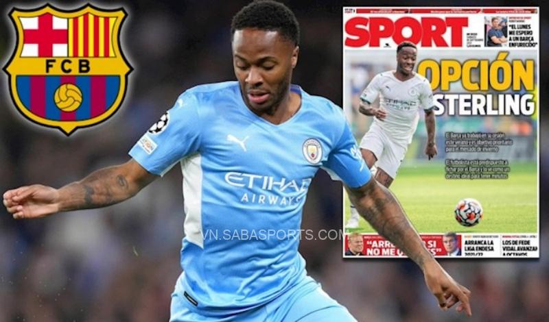 Barca để mắt đến Sterling