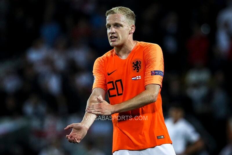 Lần cuối Van de Beek ra sân cho Hà Lan là vào tháng 3/2021. (Ảnh: Twitter)