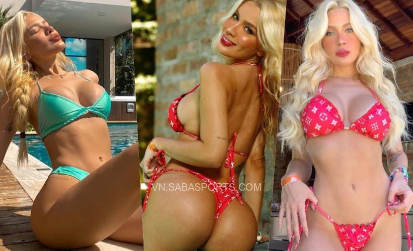 Karoline Lima nghiện những bộ bikini 3 mảnh