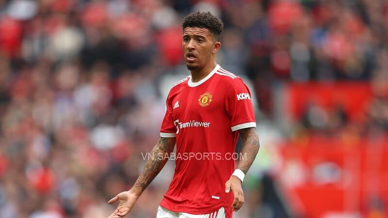 Sancho nhạt nhòa ở Old Trafford. (Ảnh: Goal)