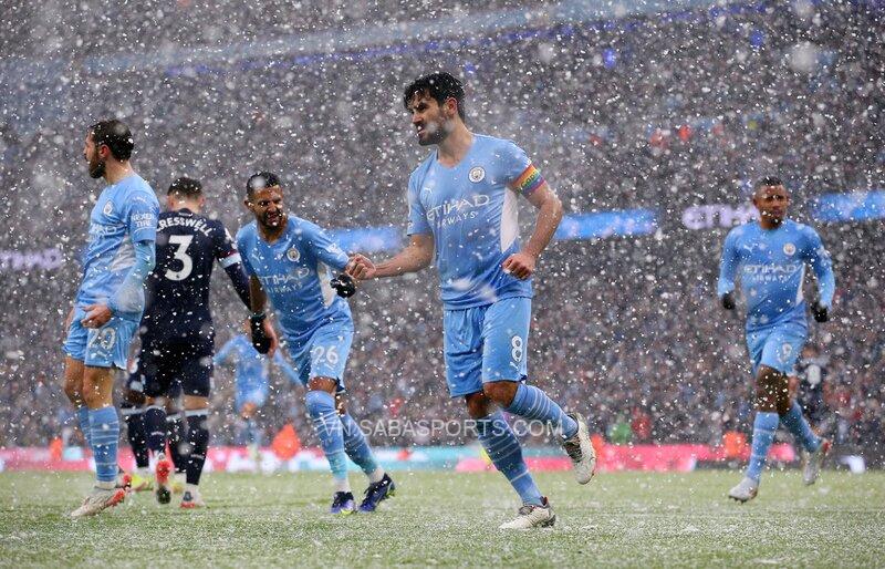 Gundogan mở tỷ số cho Man City sau pha tấn công bài bản