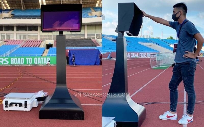 Sân Mỹ Đình được 2 lần lắp VAR để chuẩn bị cho các trận thuộc vòng loại World Cup