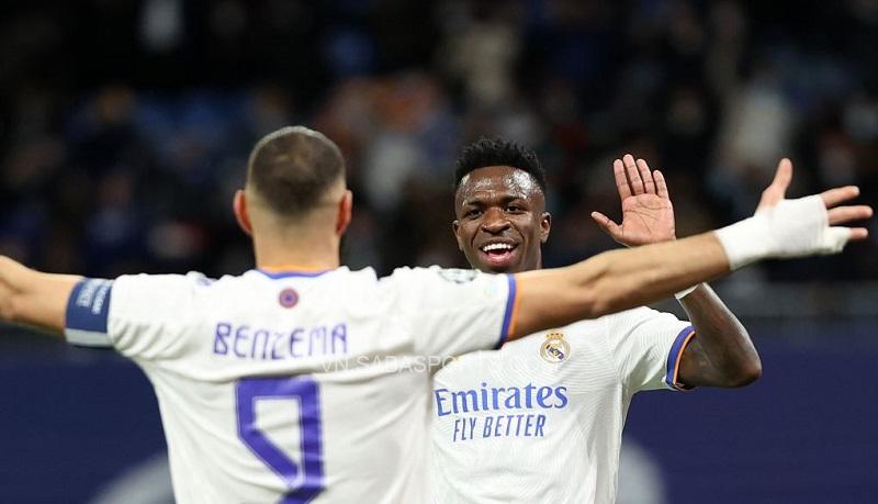 Vinicius và Benzema tiếp tục cùng nhau giúp Real thăng hoa