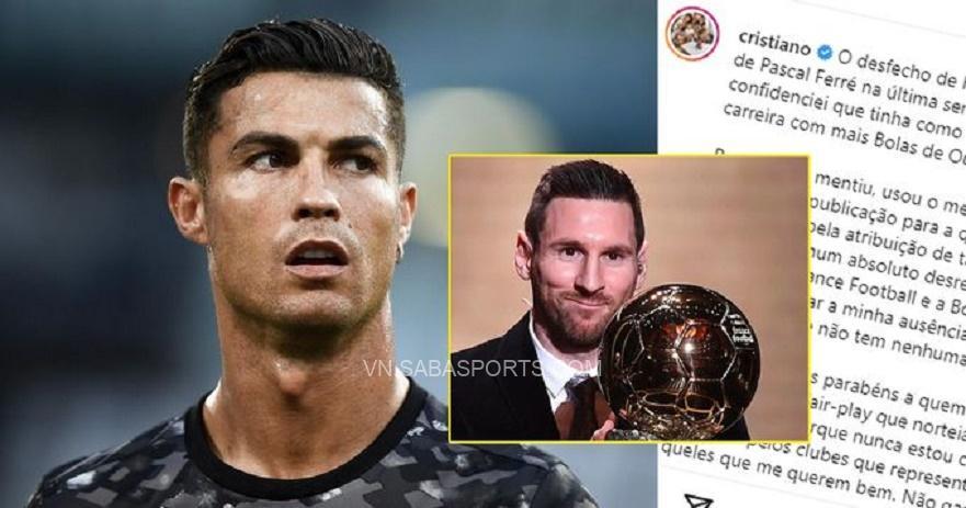 Ronaldo bóc trần sự dối trá của người đứng đầu giải thưởng QBV