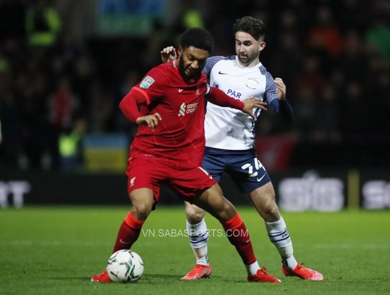 2 trận đá chính của Gomez là ở Carabao Cup