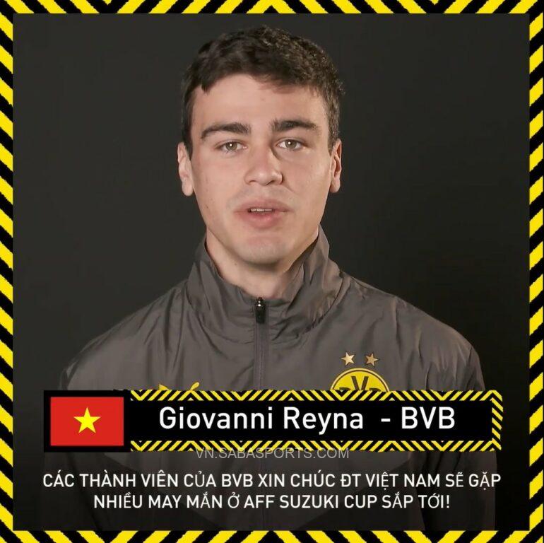 Reyna đại diện Dortmund gửi lời chúc đến ĐTVN