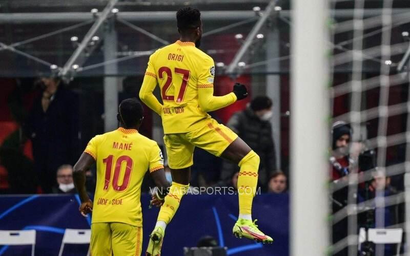 Origi đặt dấu chấm hết cho mọi hy vọng của các CĐV Rossoneri