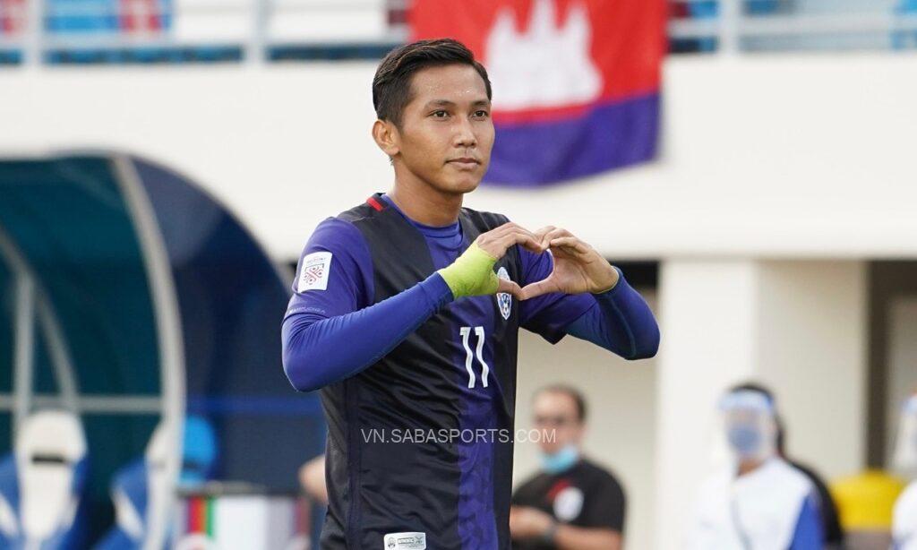 Chan Vathanaka và các đồng đội đã ghi bàn ở tất cả các trận kể từ đầu AFF Cup 2020