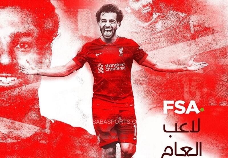 Poster chúc mừng Salah. (Ảnh: Twitter/Liverpool)