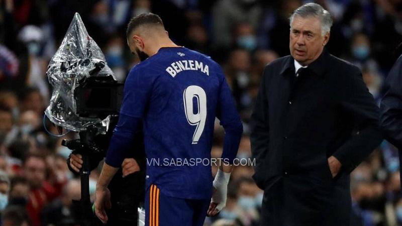 Ancelotti cho biết chấn thương của Benzema không nghiêm trọng