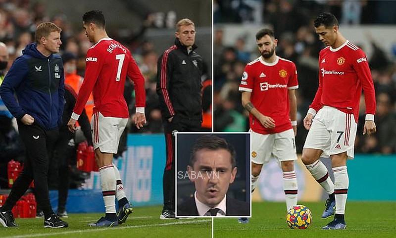 Neville chỉ trích Ronaldo và Bruno Fernandes sau trận hòa Newcastle