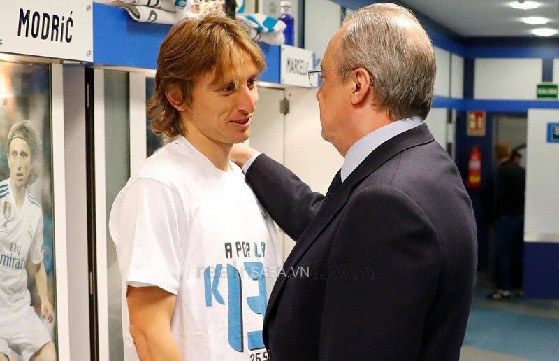 Modric là bản hợp đồng thành công của Perez. (Ảnh: Twitter)