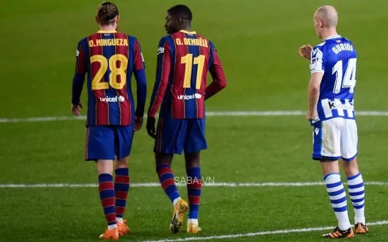 Mingueza hoặc Dembele rời đi sẽ mở đường cho Oscar đến Barca